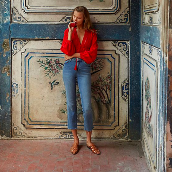 Free People Denim - Free People Clean Girlfriend Jeans Denim Blue 24 0